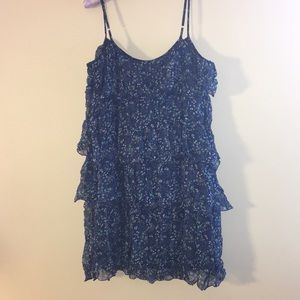Blue Floral ABS Allen Schwartz Cute Dress Sz 14